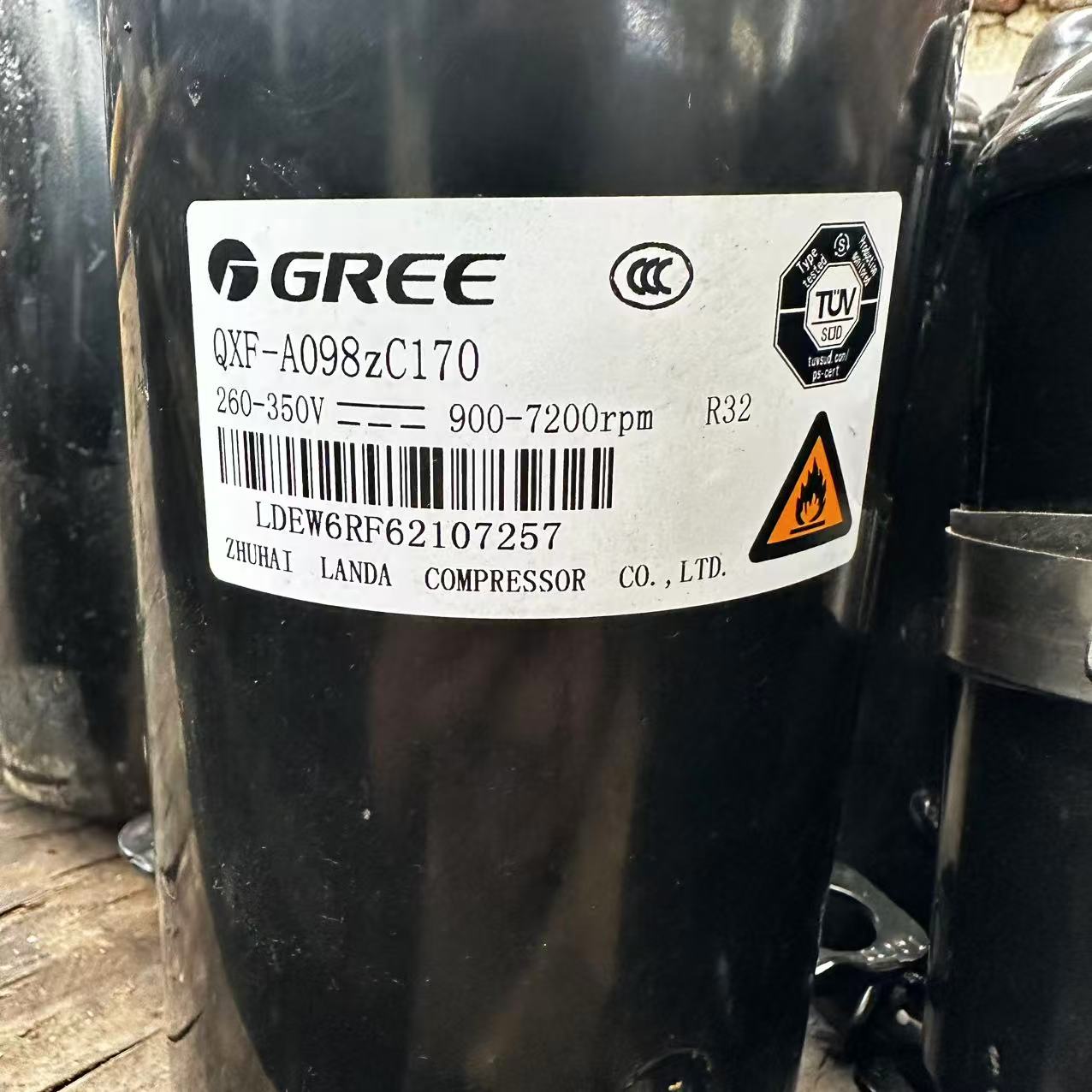 原装拆机格力空调压缩机QXF-A098zC170H 260-350V R410 R32冷媒