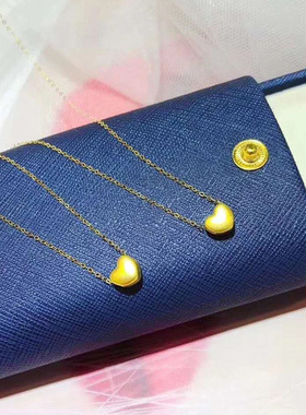 黄铜镀金小爱心吊坠越南沙金O型