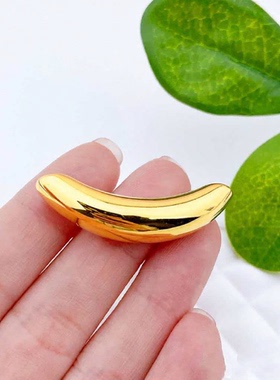 金店同款沙金月牙弯管吊坠项链小