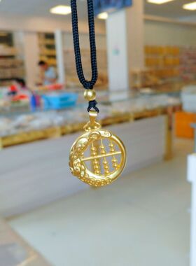 越南沙貔貅算盘吊坠仿黄金直播代