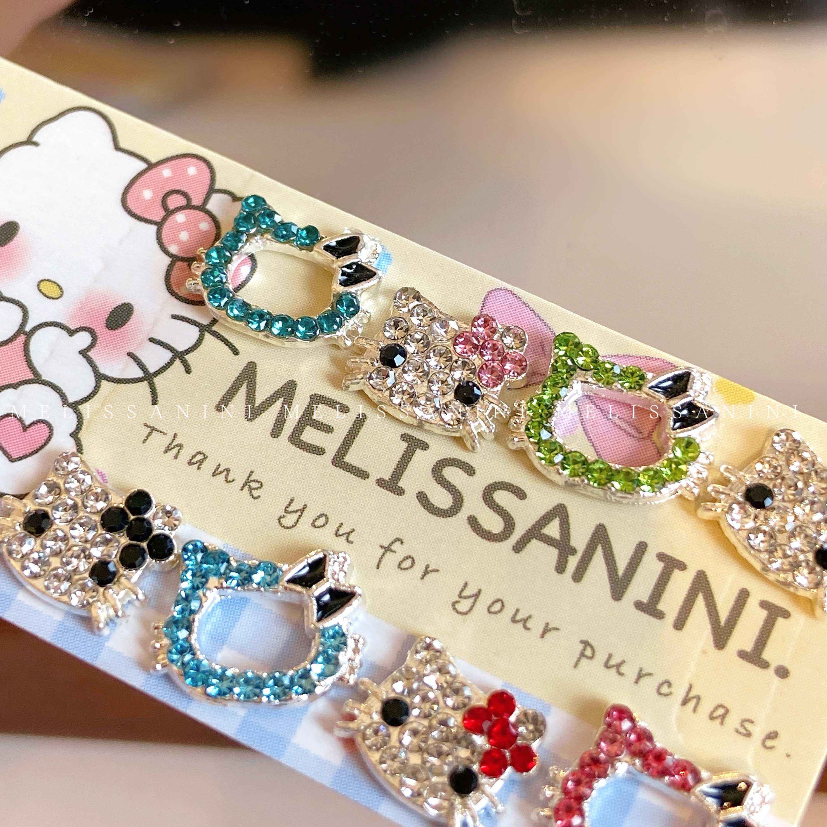 满钻Kitty猫猫美甲饰品