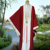 汉服男古装 古代历史人物服装 帅气公子魏晋古风超仙飘逸长袍大袖 衫