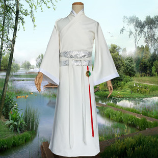 古装男中国风改良日常汉服帅气公子飘逸长袍学生演出衣服超仙长衫