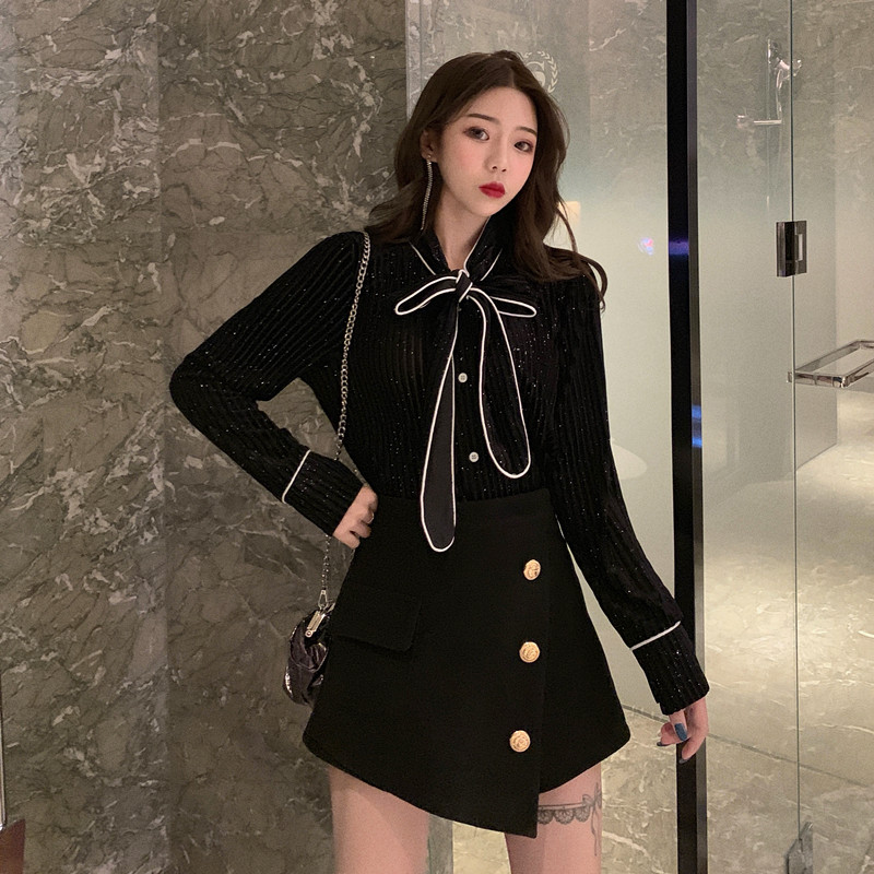 Real shot real price irregular woolen shorts women's wear boots pants skirt short skirt