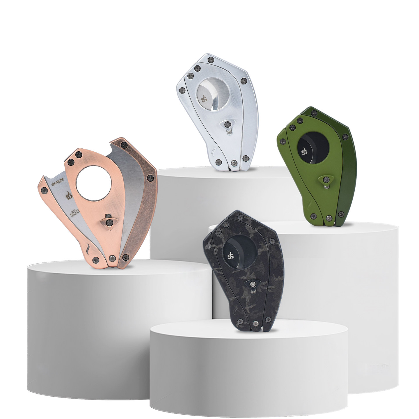 美国SMKN BRVND ERGO系列雪茄剪 人体力学设计不锈钢刀片金属外壳