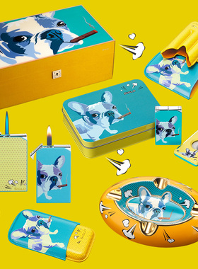 SIGLO世纪波士顿梗犬系列雪茄配件打火机雪茄剪烟灰缸雪茄套