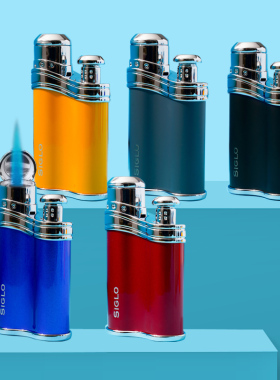 Siglo世纪经典款单火焰雪茄打火机 直冲火可充气