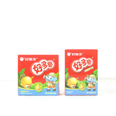 好丽友好多鱼浓香茄汁味婚庆满月周岁幼儿园伴手礼零食搭配红21g