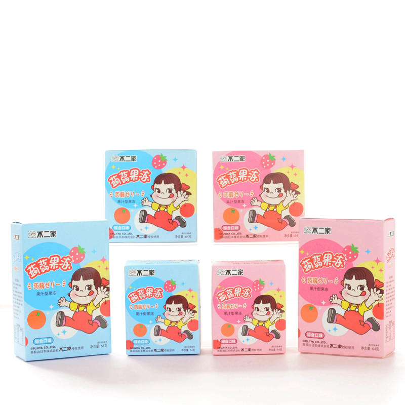 不二家蒟蒻果冻百天满月宴周岁六一儿童礼盒搭配零食盒装64g/4枚图片