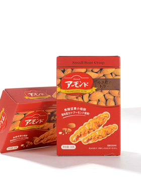 Vikoi唯口爱焦糖坚果小船酥结婚过寿节日伴手礼红色30g/3袋装