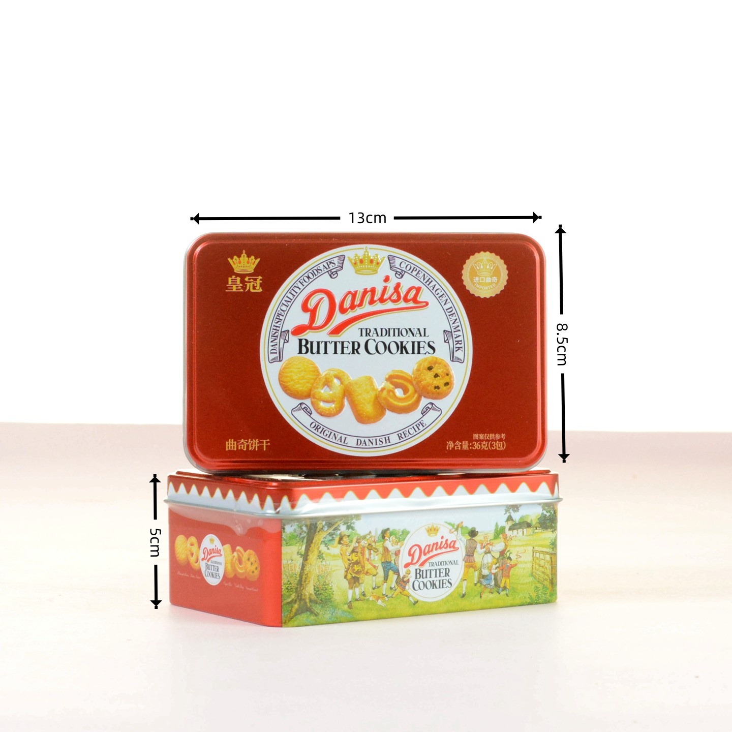 印尼进口Danisa丹麦皇冠曲奇饼干结婚满月过寿伴手礼零食铁盒36g