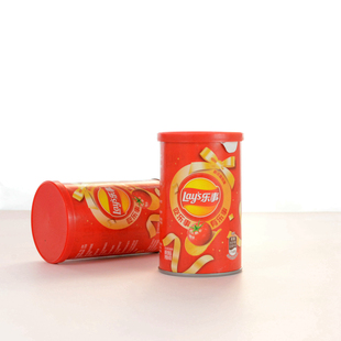 Lay's乐事薯片滋滋烤肉味罐装筒装喜礼伴手礼零食红色大气喜饼40g