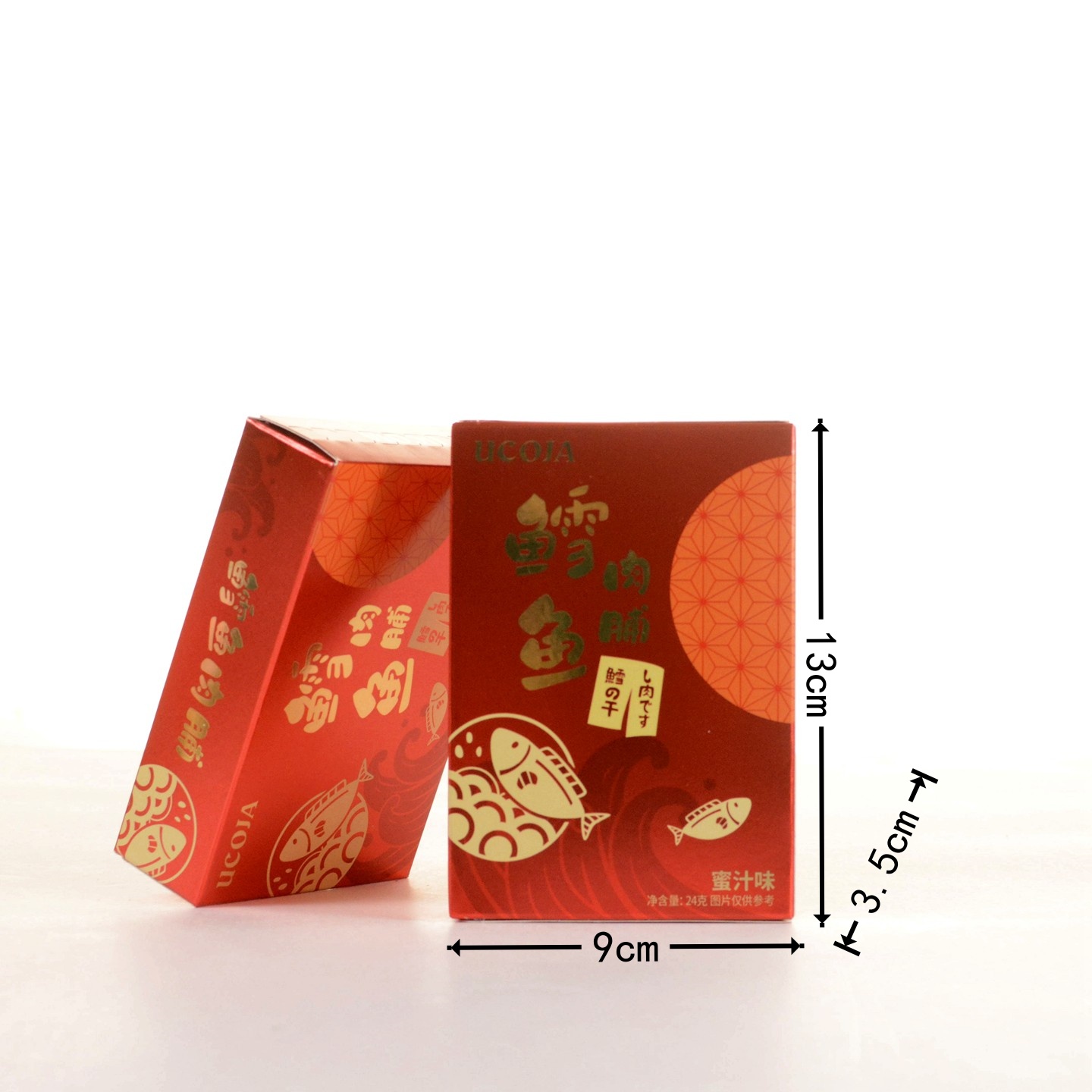 悠客家鳕鱼肉脯蜜汁味婚庆乔迁满月回礼办公解馋零食纸盒24g/4袋