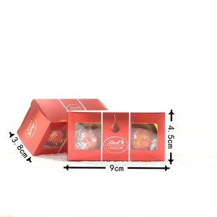 瑞士莲牛奶巧克力休闲小零食结婚生日宝宝宴生日宴喜礼红色2粒装