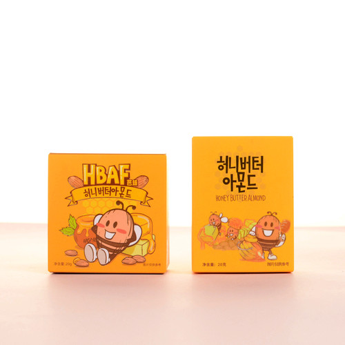 韩国进口HBAF芭蜂蜂蜜黄油扁桃仁结婚升学回礼办公香脆小零食20g
