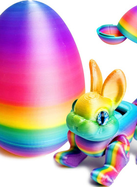 3D Printed Easter Eggs with Bunny Inside Surprise Rabbit Egg