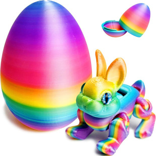 3D Printed Easter Eggs with Bunny Inside Surprise Rabbit Egg