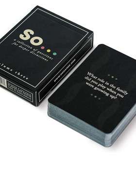SO ... Cards Questions for Deeper Conversations party games