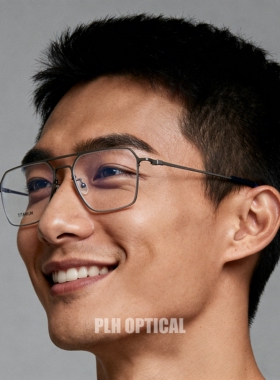 林德同款伯格眼镜5517双梁大框网红防蓝光可配近视纯钛眼镜框超轻