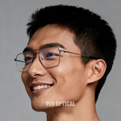 林德同款伯格眼镜5517双梁大框网红防蓝光可配近视纯钛眼镜框超轻