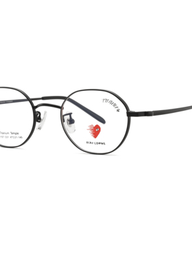 PLAY COMME复古小框钛架多边形眼镜小脸超轻配高度近视定制防蓝光