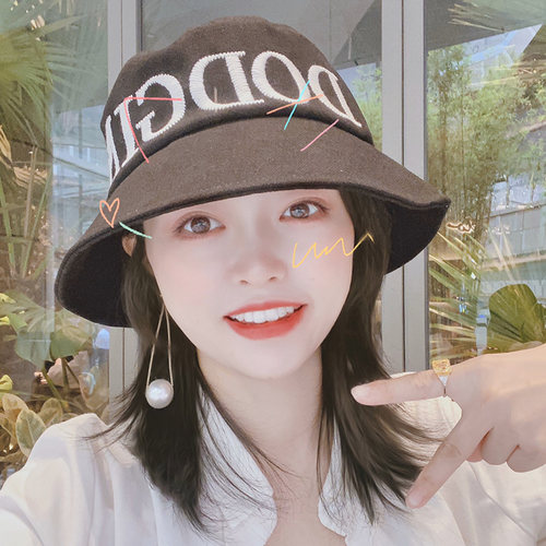 网红帽子女韩版百搭防晒盆帽