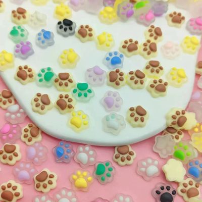 新款光变夜光迷你猫爪diy美甲配饰壳摆件耳钉网红树脂配件