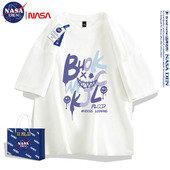 潮流印花t恤衫 NASA联名美式 2026年夏季 T恤男女款 复古重磅纯棉短袖