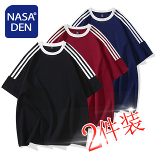 简约纯色插肩五分袖 T恤男女款 上衣服 重磅纯棉三杆短袖 2026年夏季