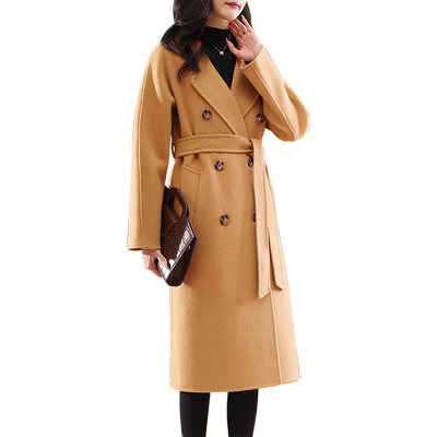 秋冬新款高端毛呢双面羊绒大衣