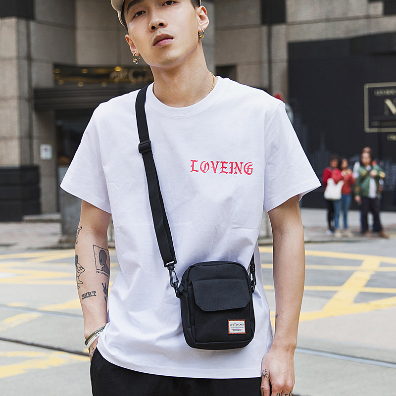 WASSUP单肩包男士包包多功能手机包轻便特小迷你斜挎小包潮牌挂包