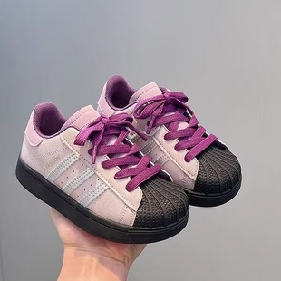 2025秋季新款童鞋正品防滑蓝色加绒紫色单里儿童冬季3-12