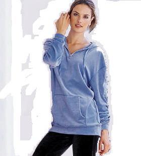 春秋卫衣韩国造 VS MODA 蓝色套头女棉外套帽衫 绒衫欧美均码