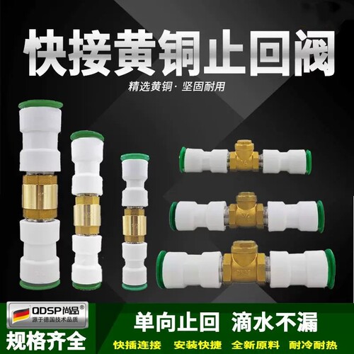 ppr快接止回阀PE单向阀20快插25快速接头免热熔止回阀防水倒流阀