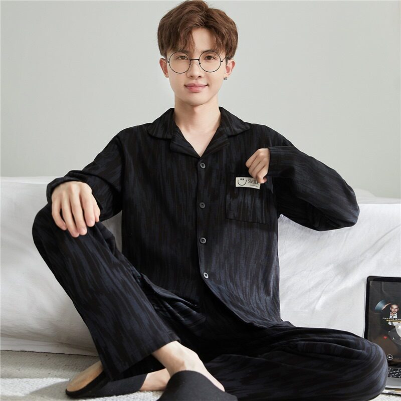 睡衣男士春秋款纯棉长袖秋季2025新款男款秋冬薄款男式秋款家居服