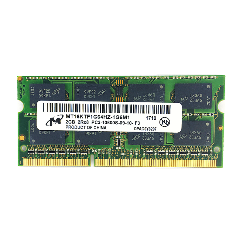 MT镁光2G DDR3 1333 2RX8 PC3-10600s笔记本内存条兼容1066内存条