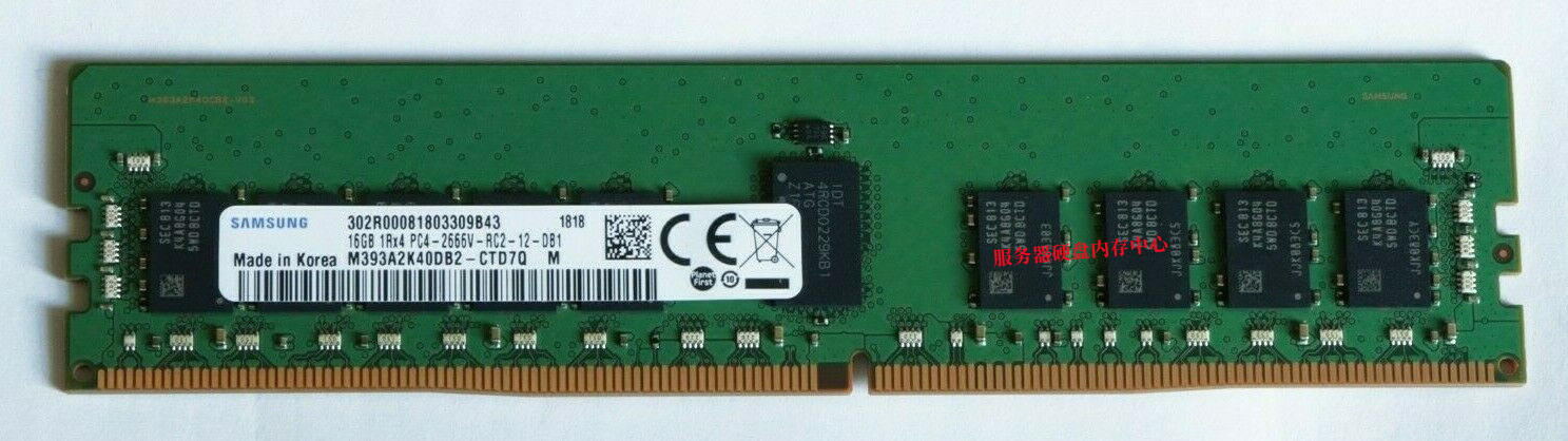 三星原装 M393A2K40DB2-CTD 16G 1RX4 2666 ECC REG 服务器内存