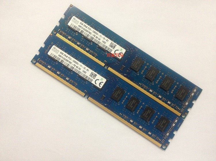 sk海力士8g 2rx8 pc3-12800u 1600 hmt41gu6bfr8c-pb 台式机内存