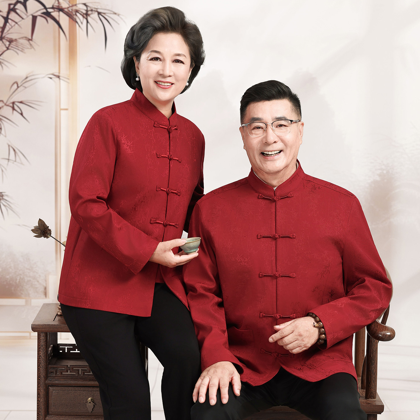 唐装男中老年老人生日过寿套装