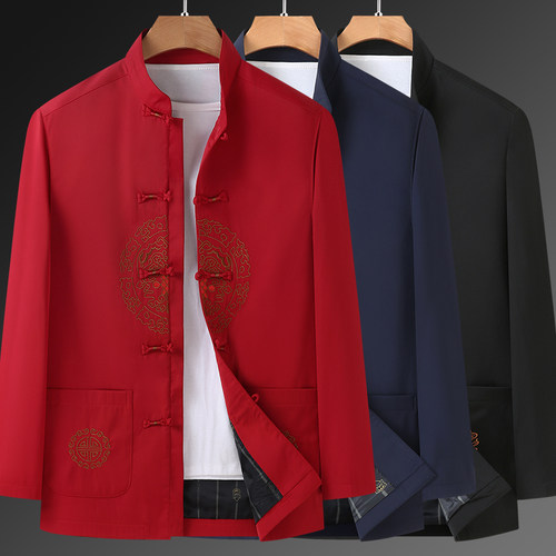 秋款夹克喜庆生日宴会衣服唐装