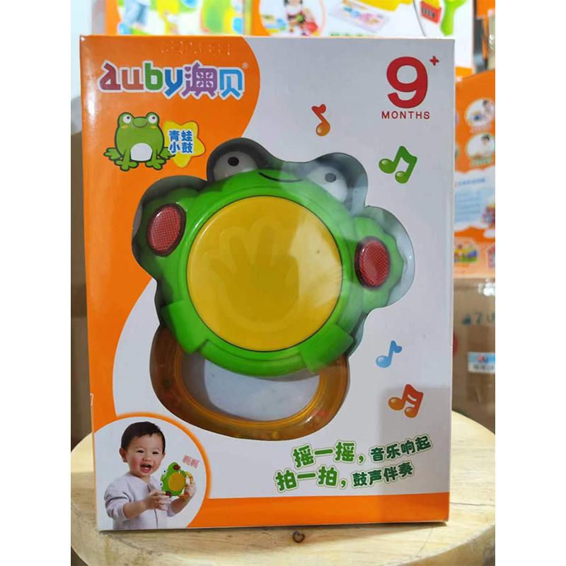 澳贝宝宝青蛙小鼓幼儿音乐手拍鼓婴儿玩具0-1-2-3岁男女孩拍拍鼓