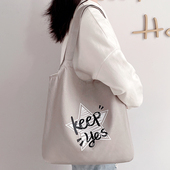 帆布包女大容量单肩包上班通勤高级2025新款 学生补课慵懒手提布袋