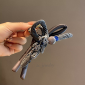 实拍韩国东大门时尚 个性 气质ab卡通小熊闪钻蝴蝶结抓夹精致鲨鱼夹