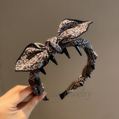 碎花带齿兔耳朵防滑发箍女时尚 韩版 东大门新款 气质外出百搭发卡