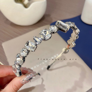 东大门亮晶晶不规则超仙水钻发箍巴洛克高级感轻奢风miu款 发饰女