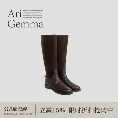 Ari Gemma｜边界·新款可拉链高筒骑士靴厚跟百搭复古长筒时装靴