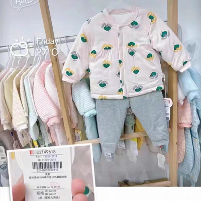 安宝儿棉服清仓新款婴幼儿新生儿宝宝加厚棉衣分体连体外出服