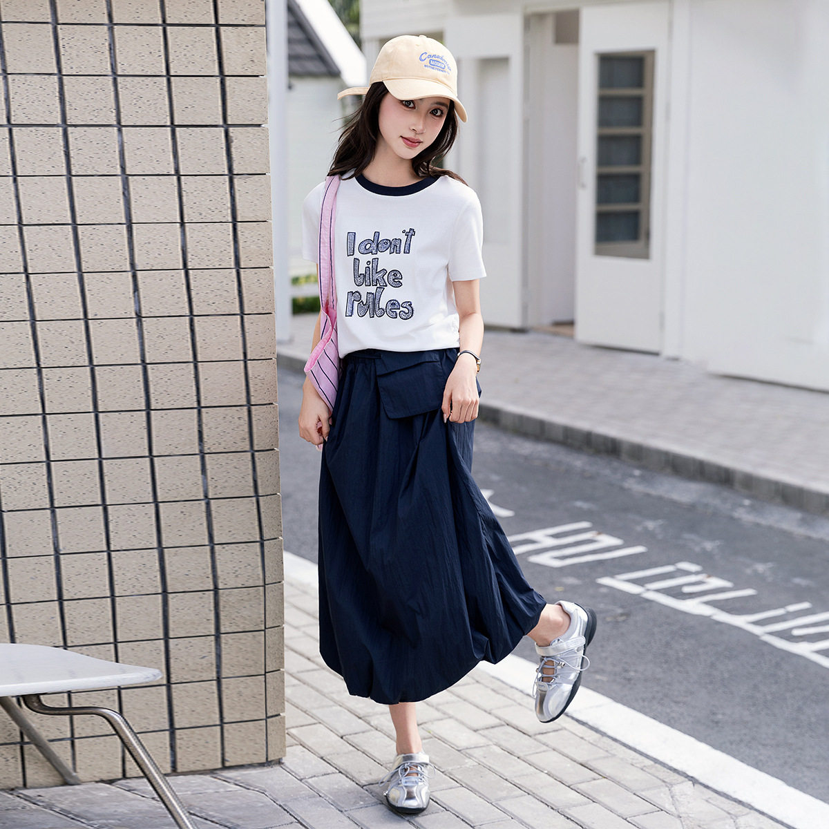 儿童套装夏季女童裙子短袖T恤薄款舒适初中生女生凉爽夏装两件套
