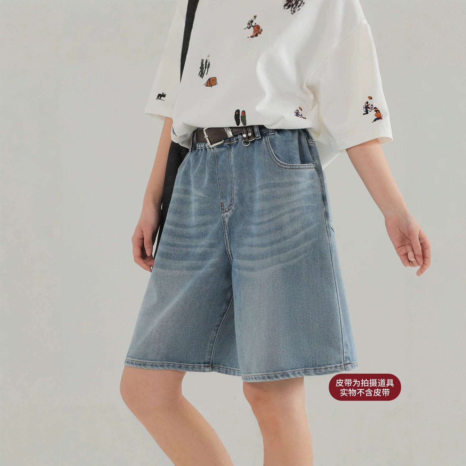 儿童短裤女童牛仔五分裤夏季薄舒适中大童休闲初中生湖州织里童装