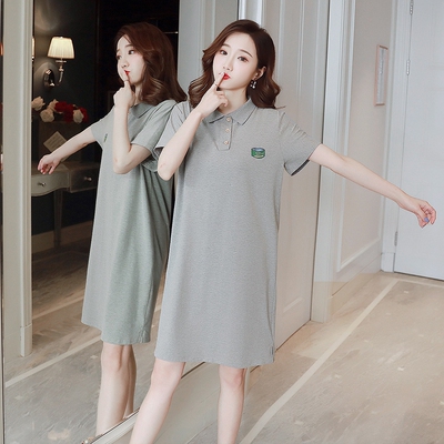 新款夏季T恤裙宽松大码连衣裙